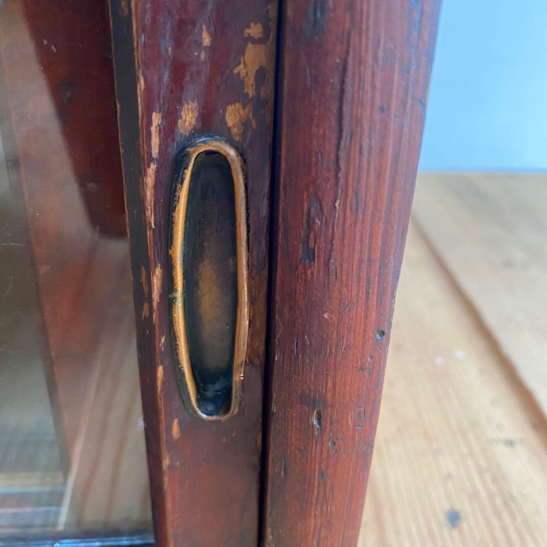 アンティーク ガラス戸 チェスト ローボード テレビ台 レトロ 無垢材 z963