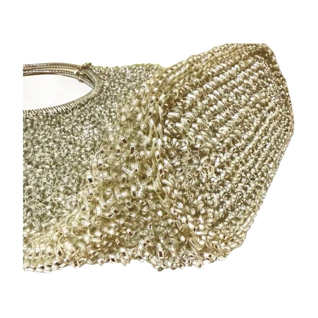 【美品】アンテプリマ ワイヤーバッグ シルバー ラウンド型