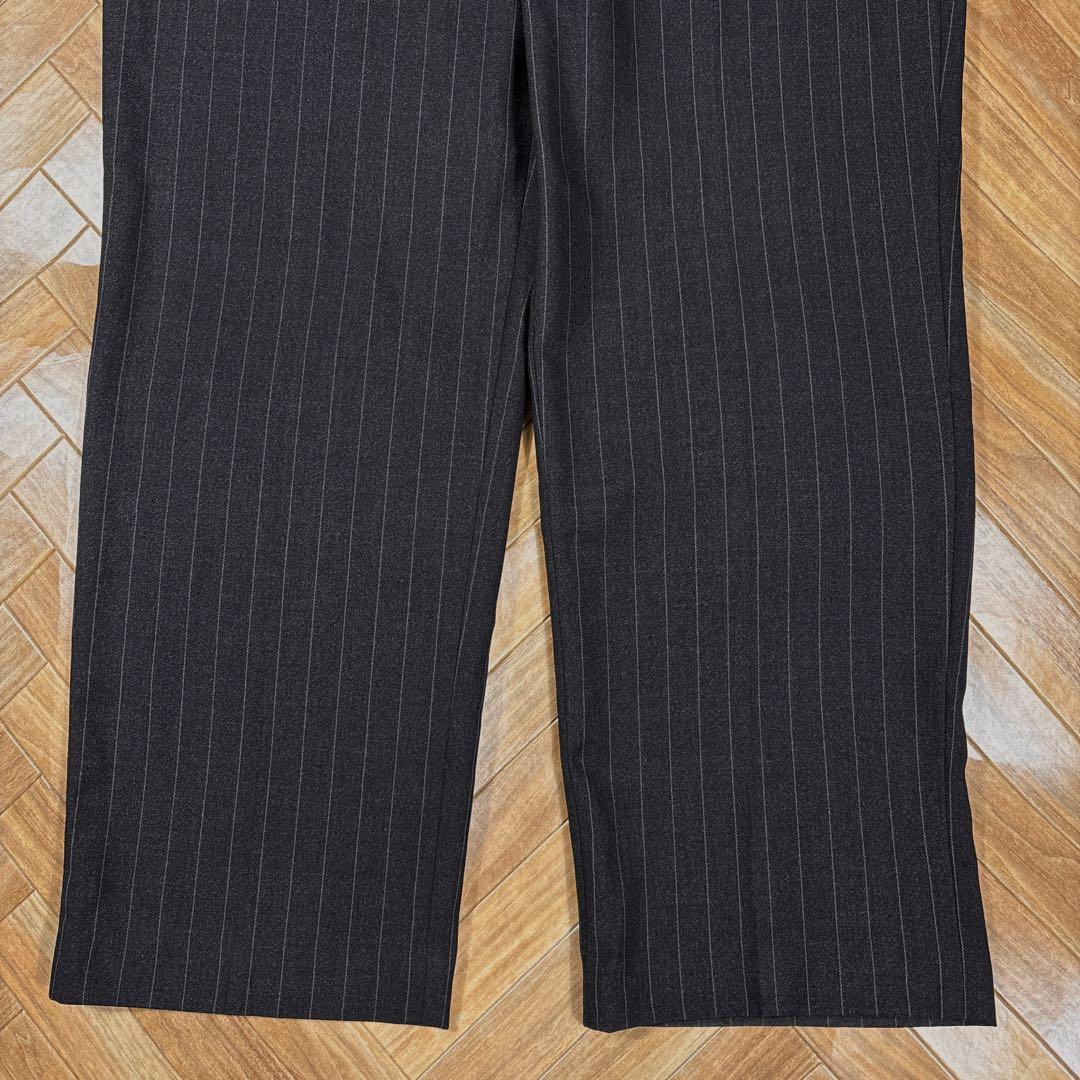 W32L30 ペリーエリス スラックス ピンストライプ ブラック