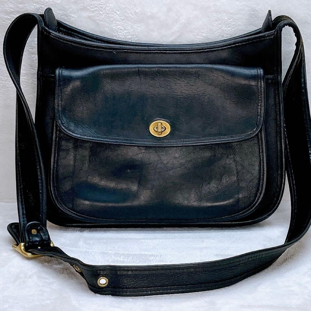 ✨美品✨COACH コーチ ターンロック エルゴ トートバッグ ブラック レザー