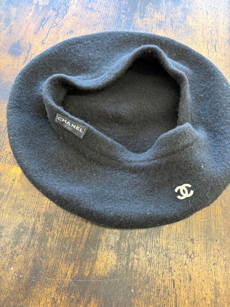CHANEL ベレー帽 ブラック ココマーク