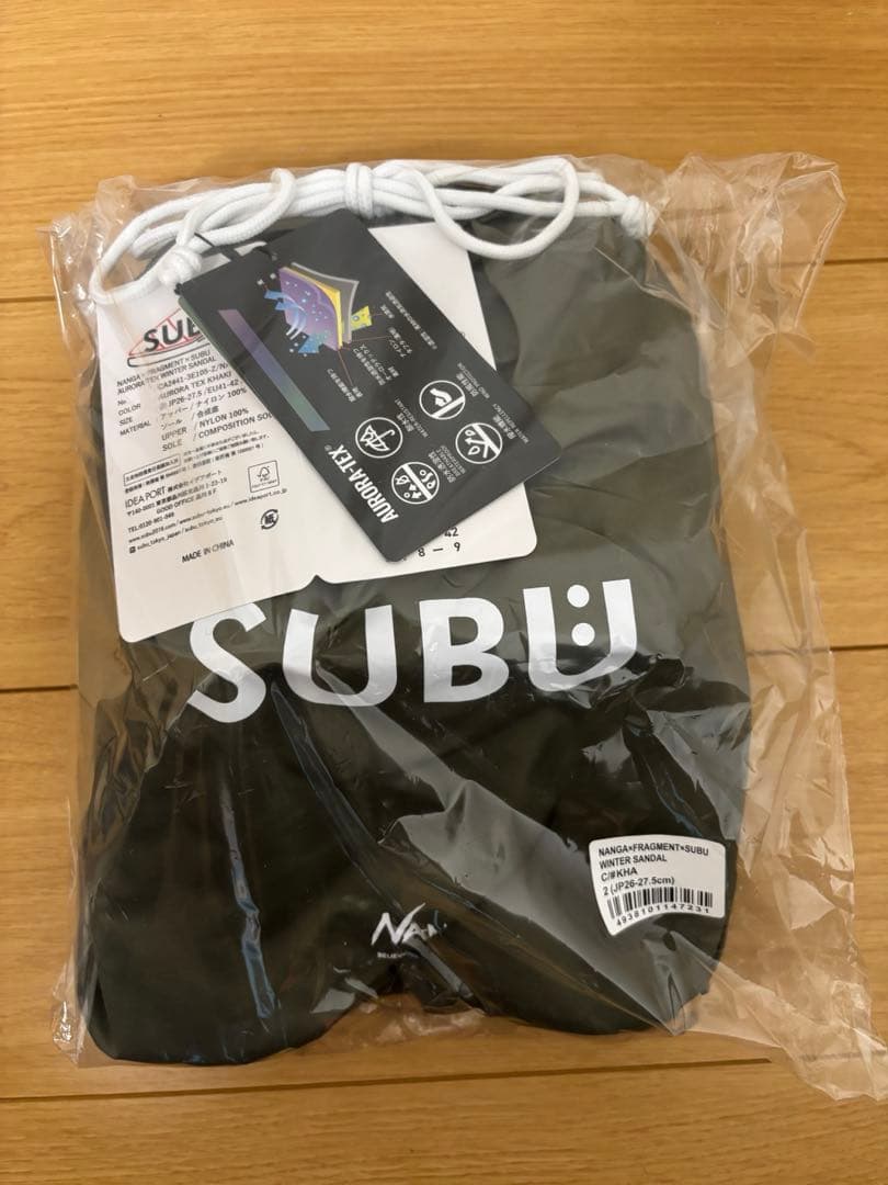 新品未使用　SUBU ×FRAGMENT × NANGA カーキ　サイズ2