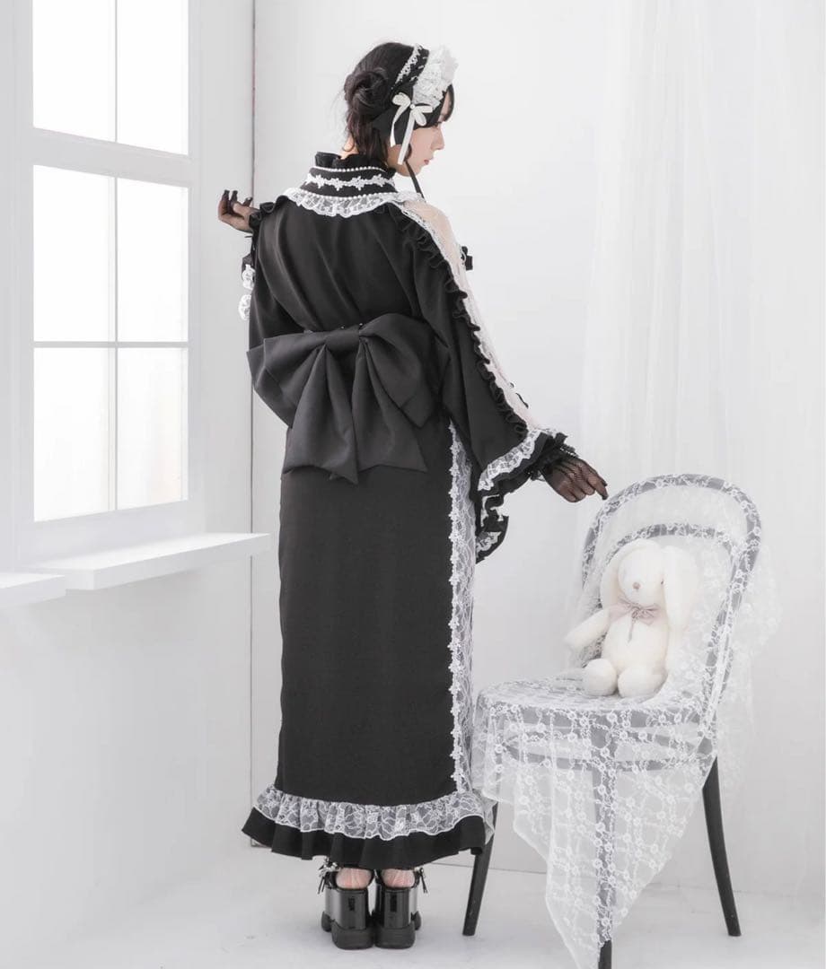 DearMyLove ディアマイラブ あまらぶ浴衣 ブラック 黒 地雷