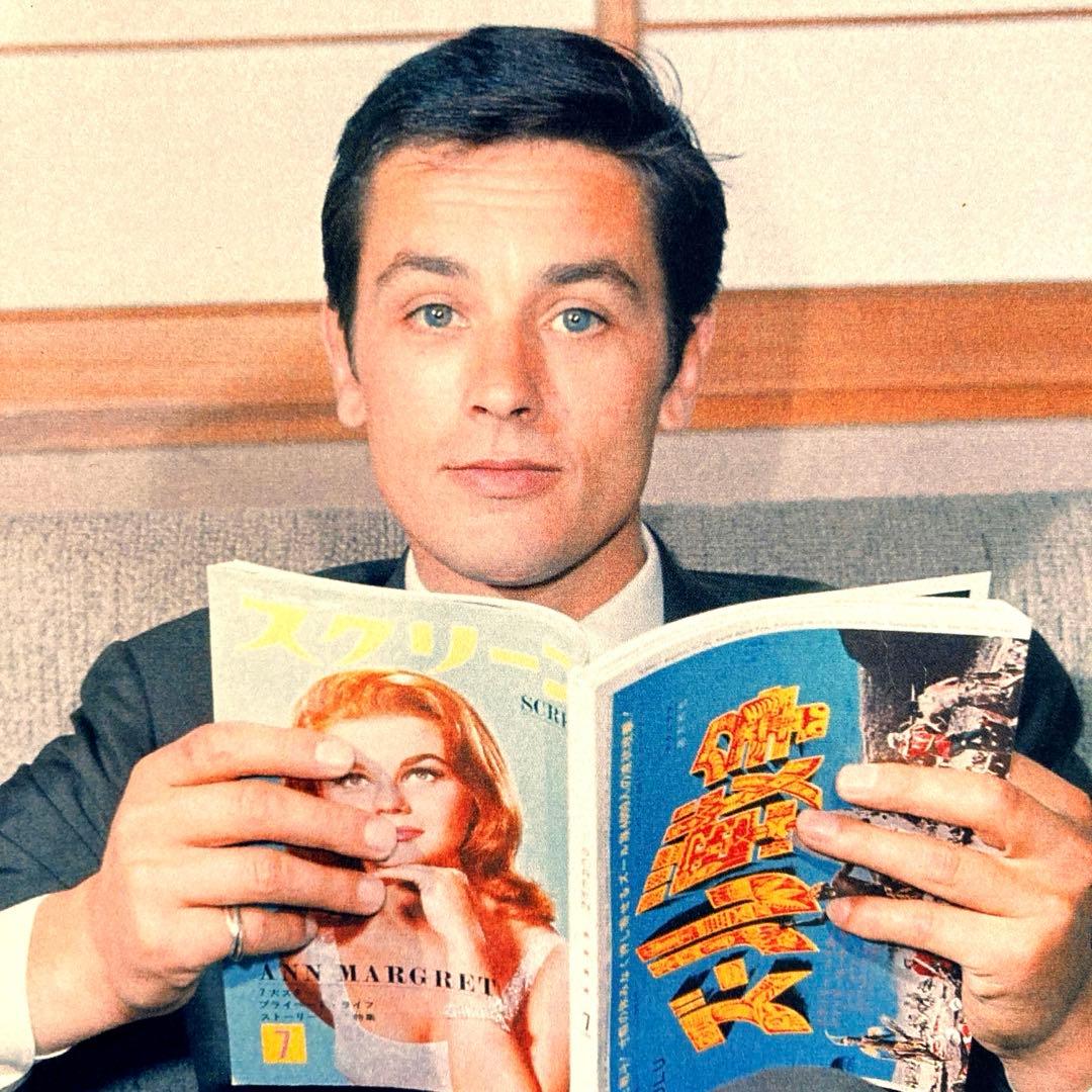 アラン・ドロン直筆サイン入り2Lサイズ写真…ボルサリーノ