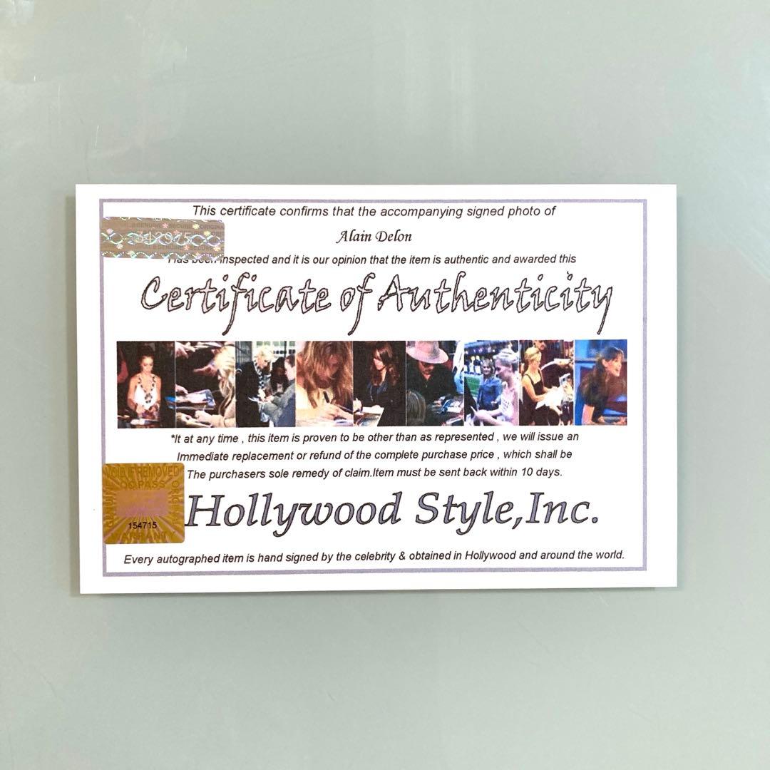 アラン・ドロン直筆サイン入り2Lサイズ写真…ボルサリーノ