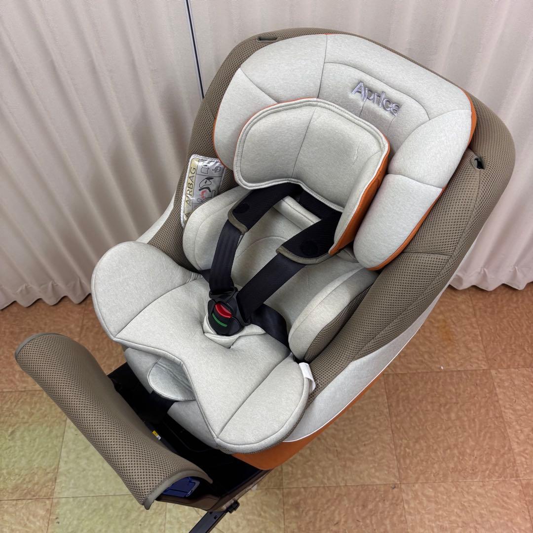 クリーニング済　☆美品☆　新生児　アップリカ　クルリラ　ISOFIX　テラコッタ