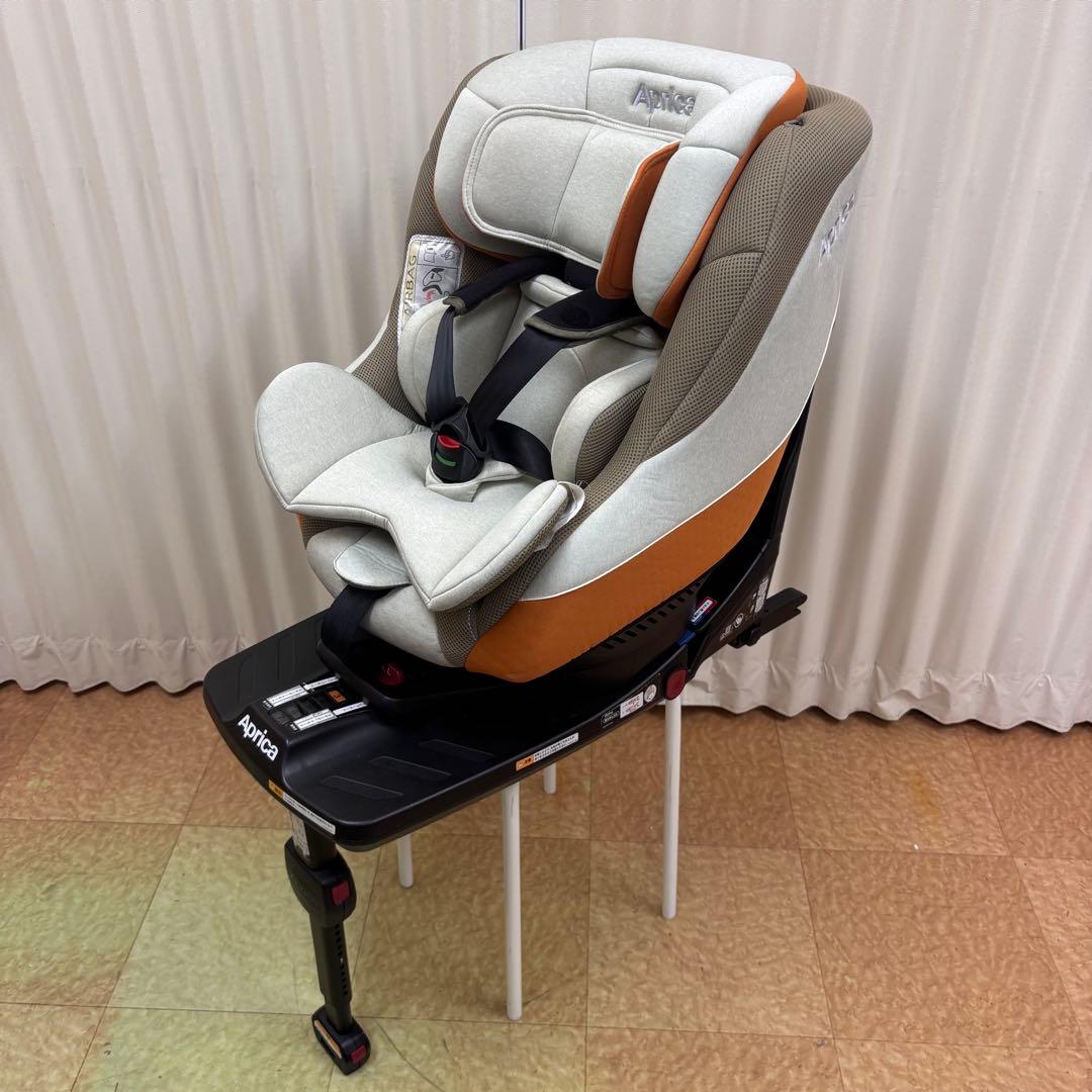 クリーニング済　☆美品☆　新生児　アップリカ　クルリラ　ISOFIX　テラコッタ