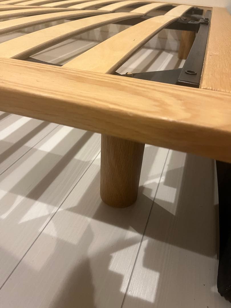 a*a様 木製ワイドダブルスラットベッド