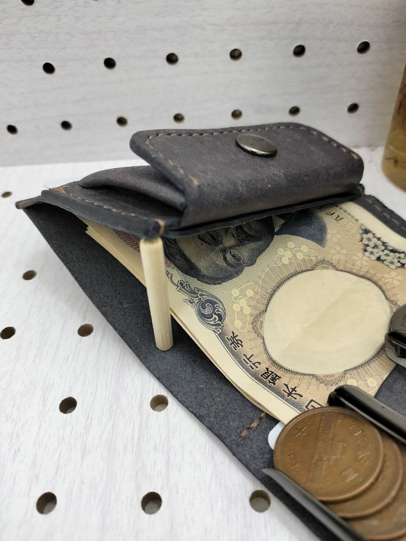 キャッチャー財布　本革財布　ハンドメイド　ケース