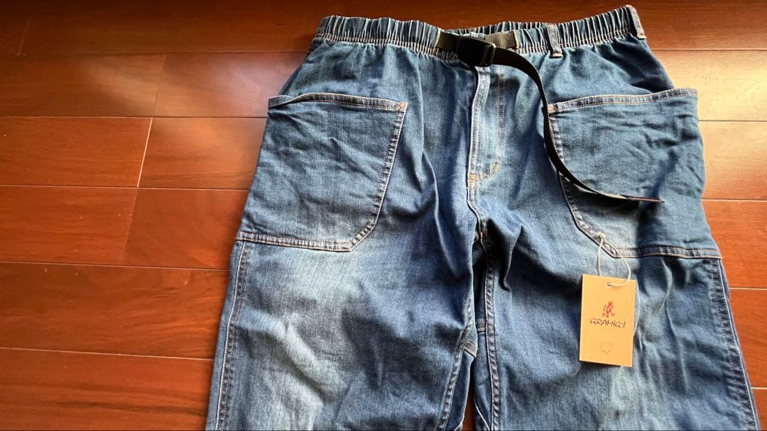 【美品】グラミチ デニムガーデンパンツ ダークユーズド