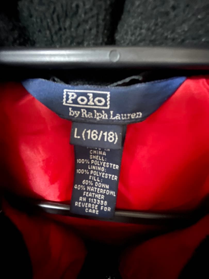 Polo by Ralph Lauren ブラックダウンベスト L