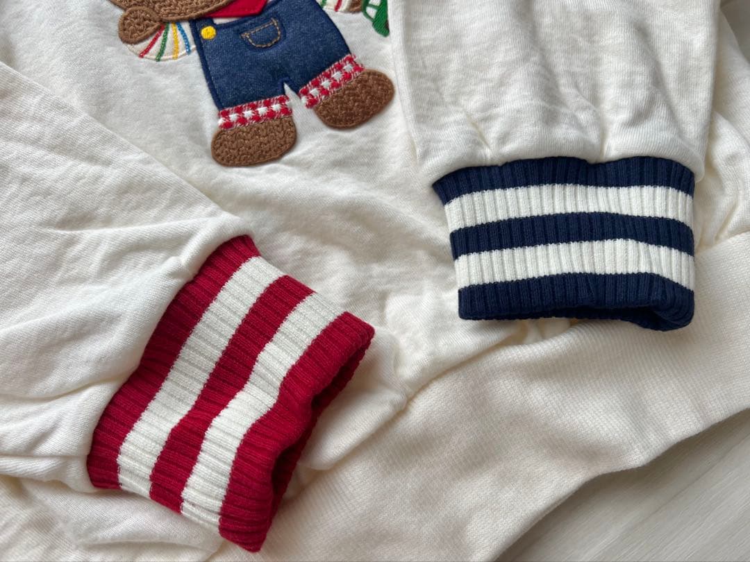 MIKIHOUSE フード付きトレーナー アイボリー