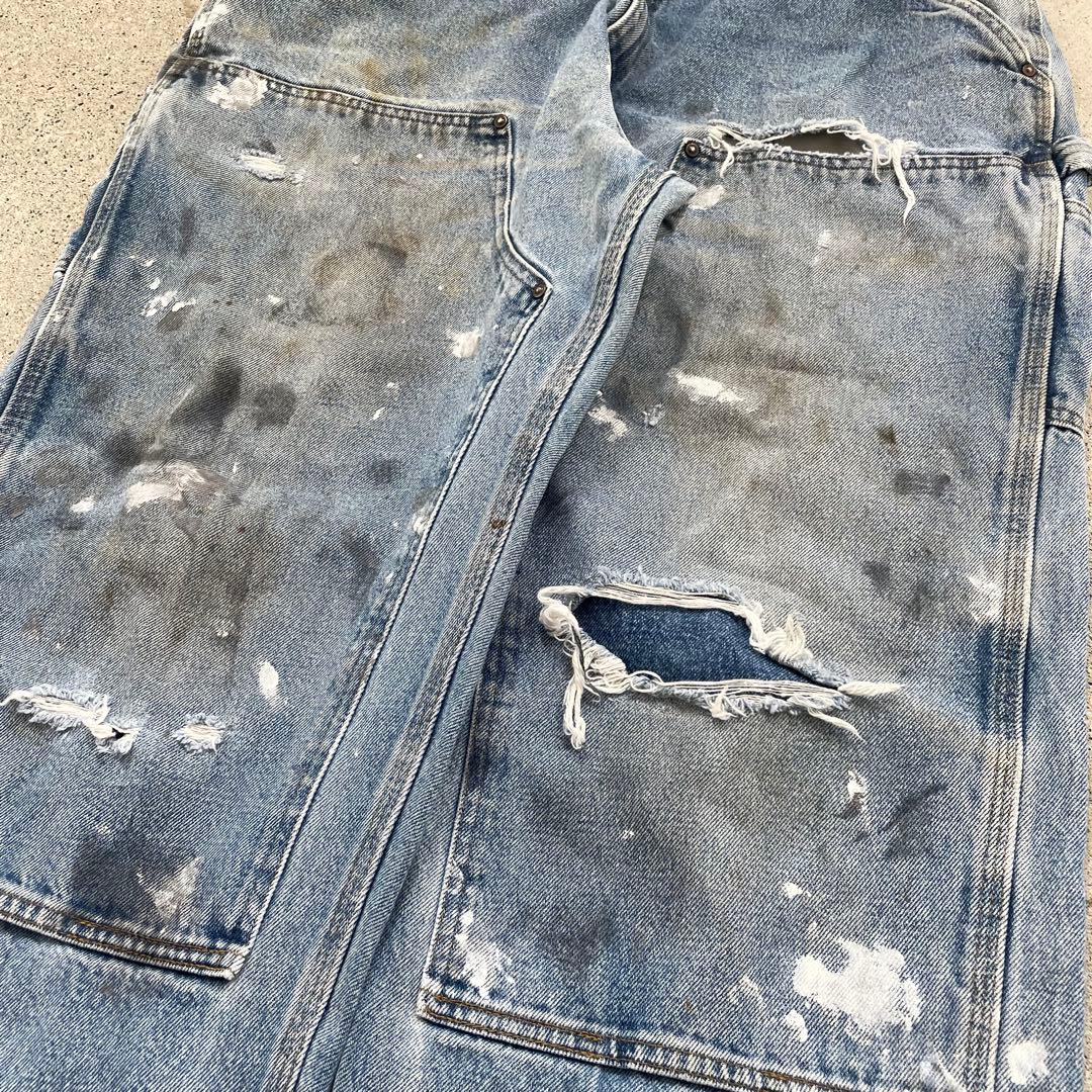 USA Carhartt ダブルニージーンズ バギーデニム フェード ワイドレグ