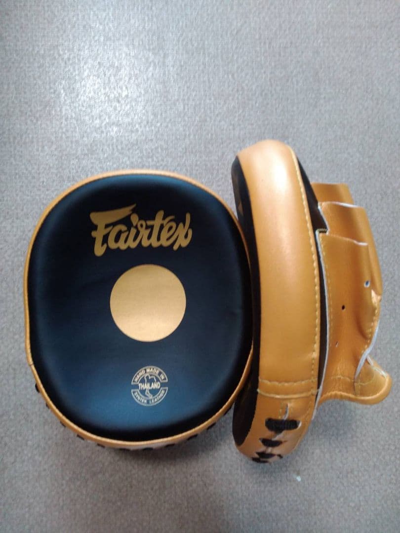 FAIRTEX合革製パンチングミット FMV15 黒＆金 手のひらサイズ
