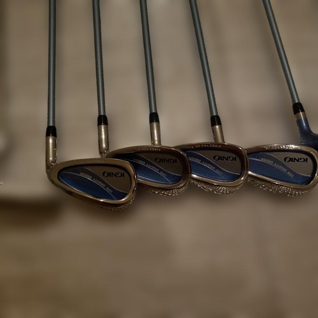 【中古美品】IGNIO ゴルフクラブセット 8本セット　ゴルフバッグ付き