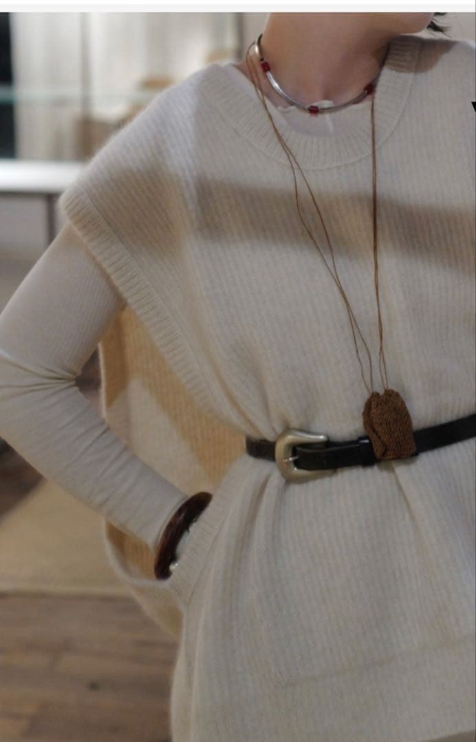 美品　dept デプト　ヤクニットベスト　eri yak