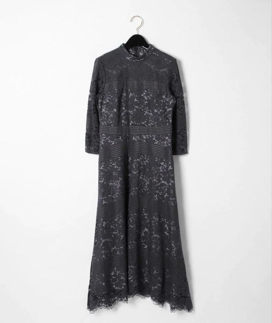 Diagram ダイアグラム　ドレス 花柄 総レース　ハイネック