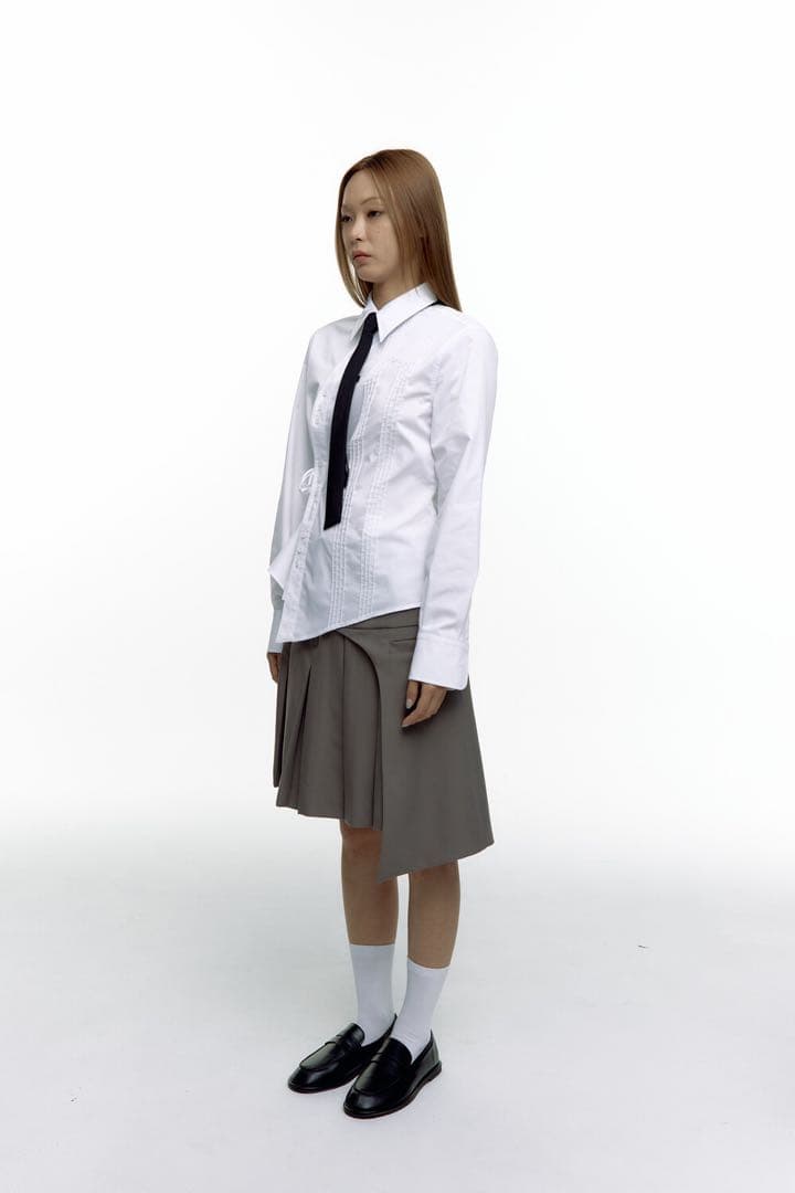 新品　kashiko Pintuck Preppy Shirt Tie Set