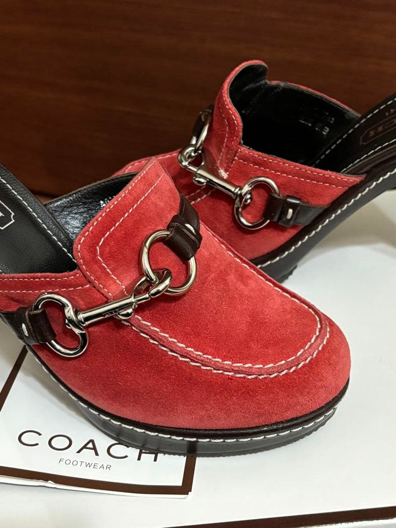 KANAKO　新品未使用　COACH　ミュール　スエード　本革包み