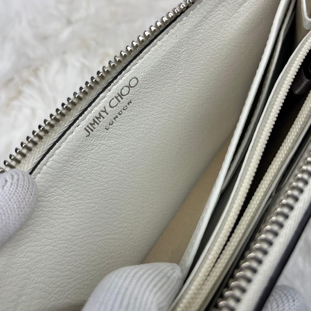 【新品未使用】Jimmy Choo ホワイトレザー長財布