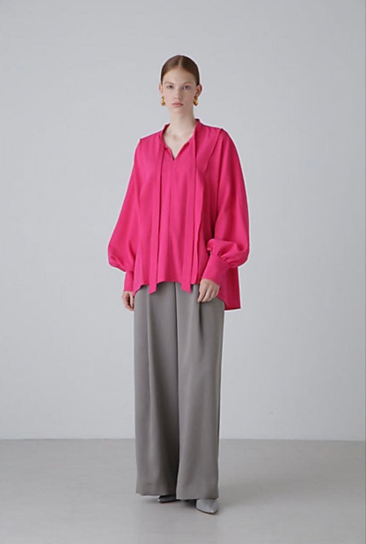 ADORE バックサテンジョーゼットブラウス