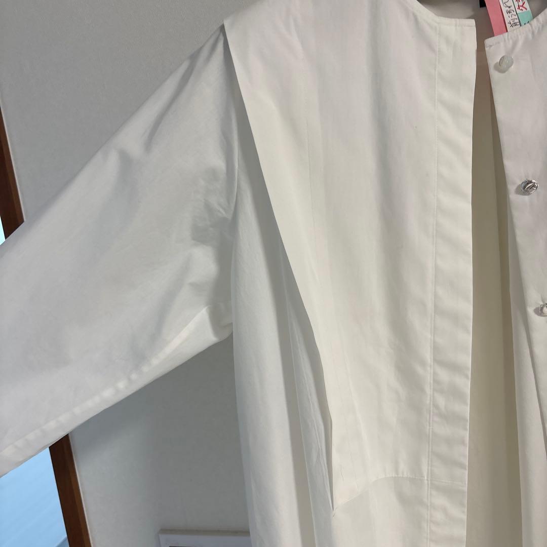 ドゥロワー　FALL2 コットンブザムノーカラーシャツ36