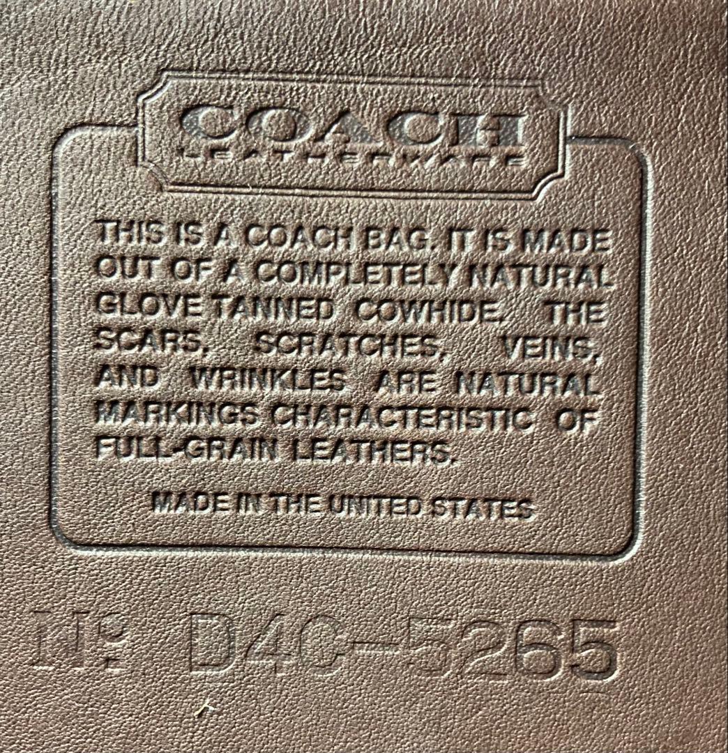 【美品】COACH オールドコーチ　ビジネスバッグ　USA　D4C-5265