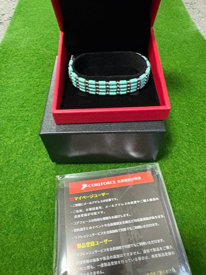 値下げ交渉可COREFORCE ミントグリーン ブレスレット　コアフォース