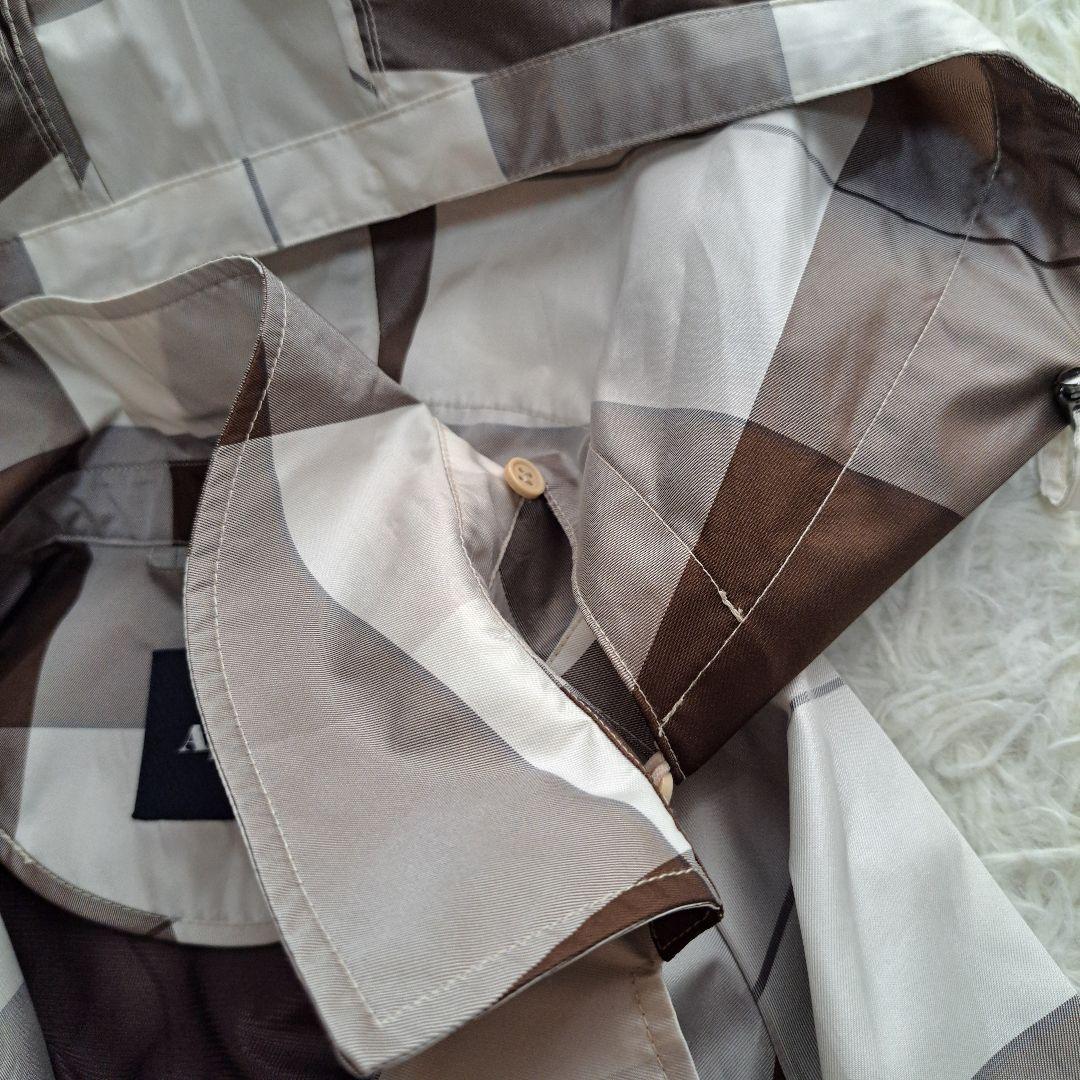 【美品】【Aquascutum】トレンチデザイン チェック レインコート