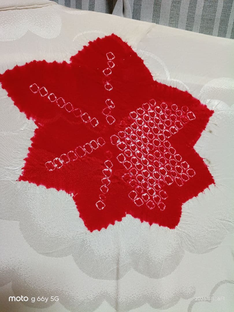 専用！振袖用長襦袢☆正絹☆絞り☆トールサイズ☆裄長め/裄70.5