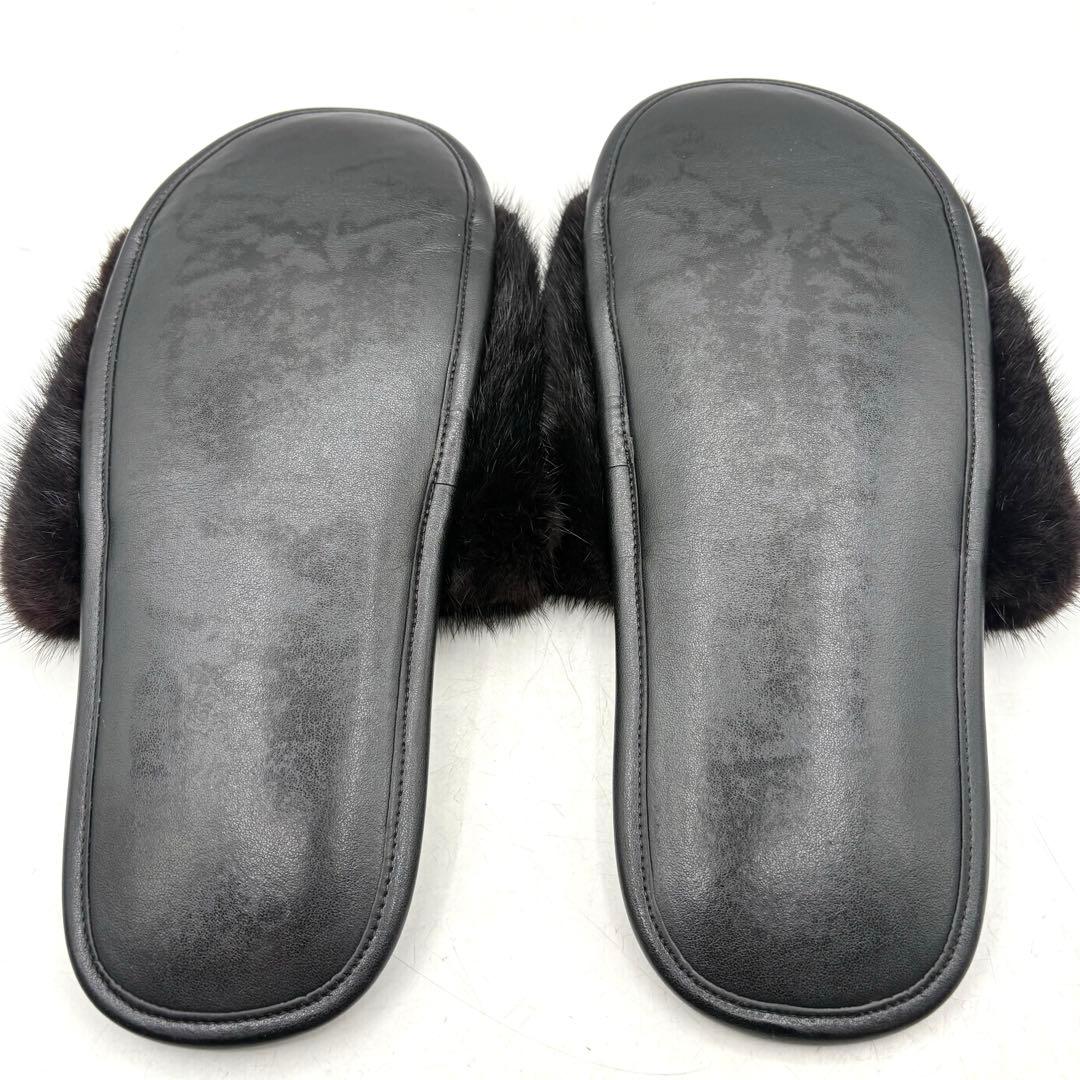 ルイヴィトン ホーミーライン ミンク ミュール 【41〜42】 スリッパ 室内