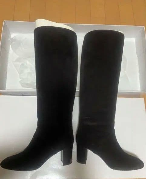 ダイアナ スエード ロングブーツ 中ヒール