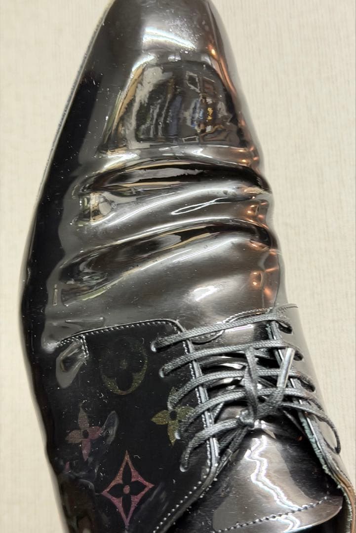 ルイヴィトン LVヴァンドームラインパテントレザーブラックモノグラム