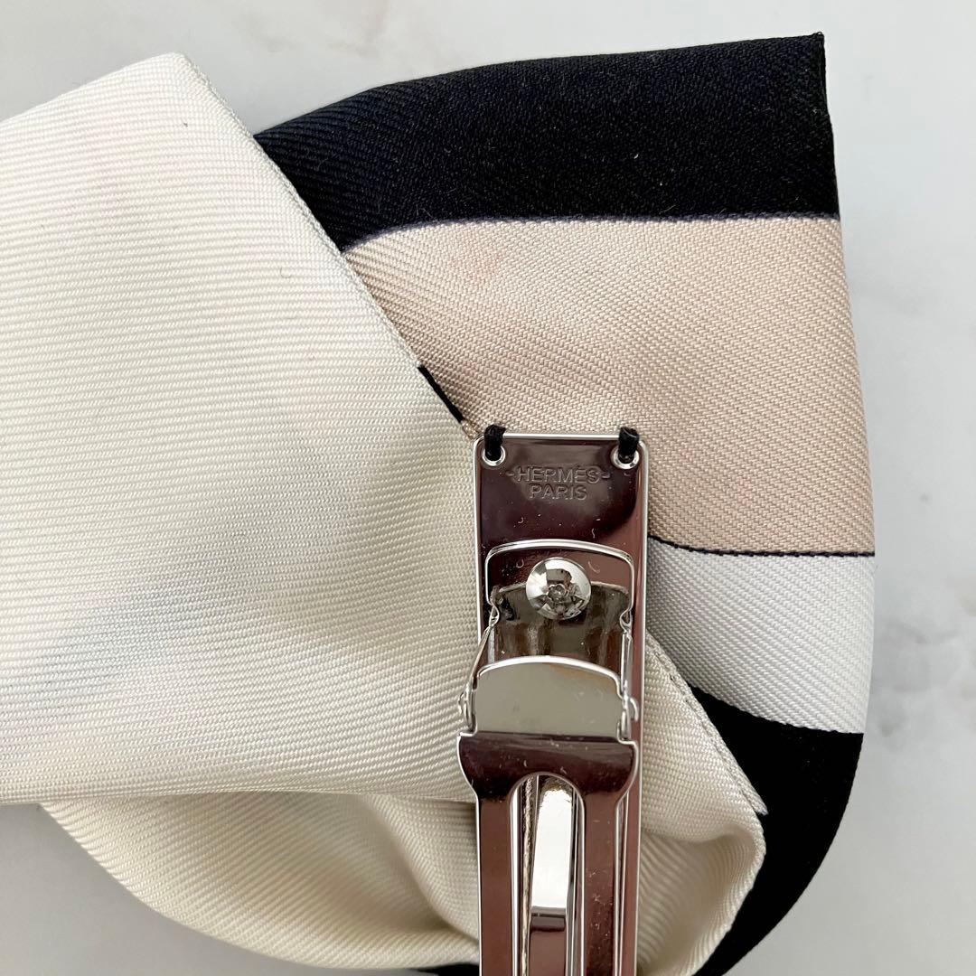 HERMES エルメス リボン バレッタ 《グルネル》 《エクスリブリス》