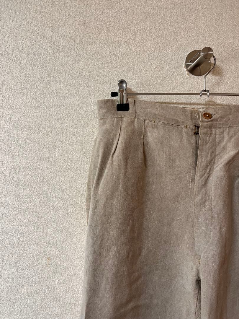 【40's】France Linen Slacks ヴィンテージ