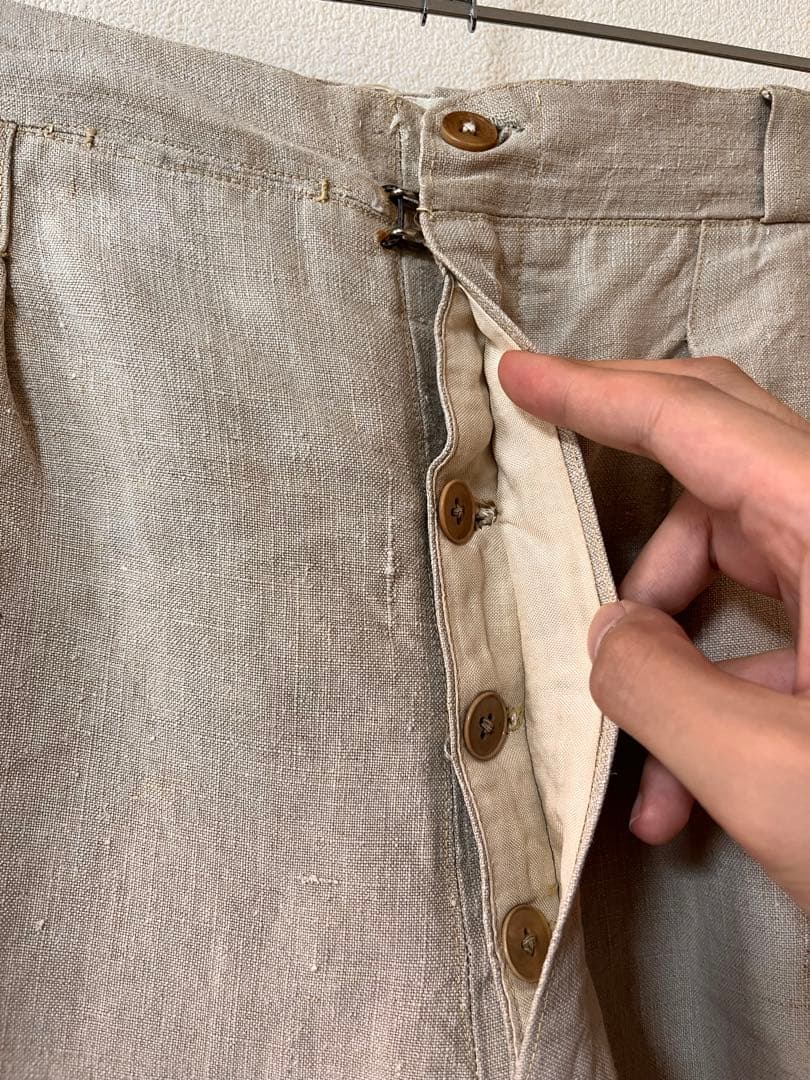 【40's】France Linen Slacks ヴィンテージ