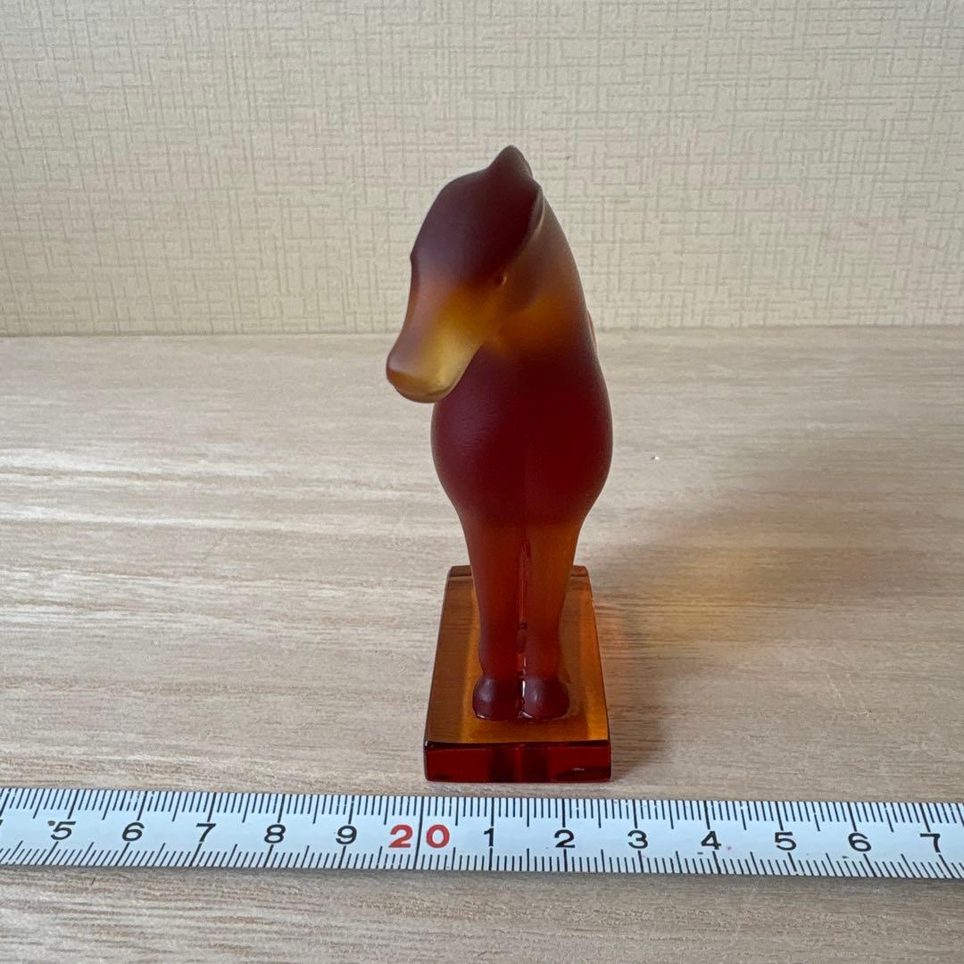 LALIQUE ガラス製馬の彫刻　ホース　オブジェ　置物　インテリア雑貨