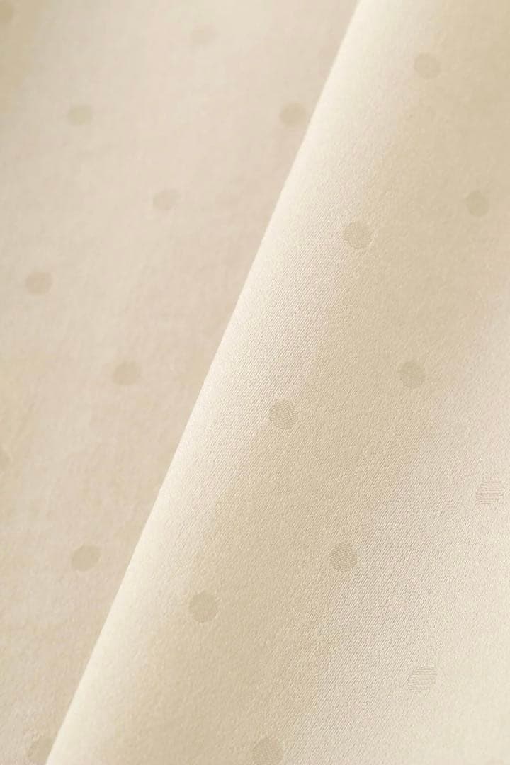 ピンキーアンドダイアン◆ギャザーネックドットジャガードブラウス ベージュ 38