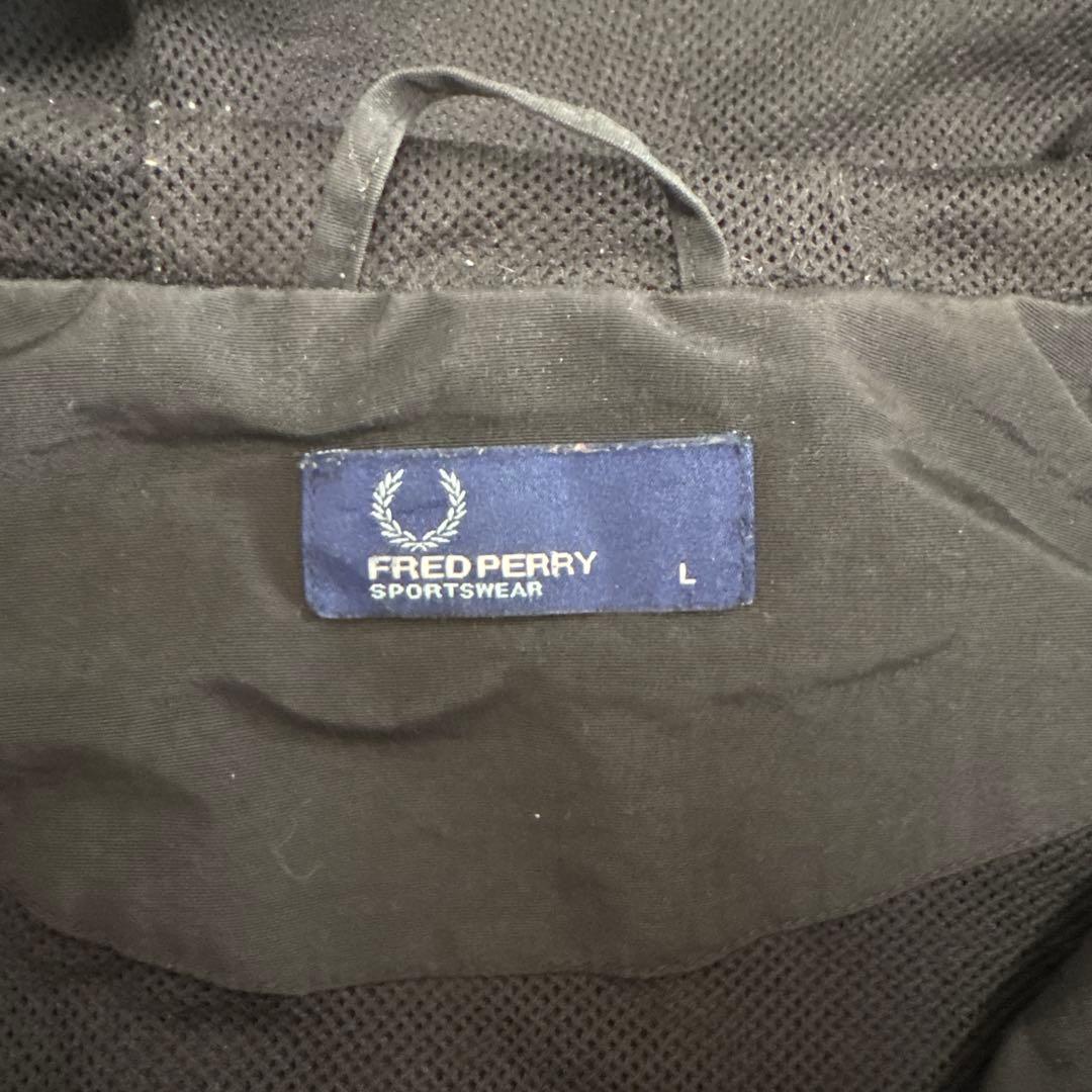 フレッドペリー 黒 ナイロンジャケット Lサイズ