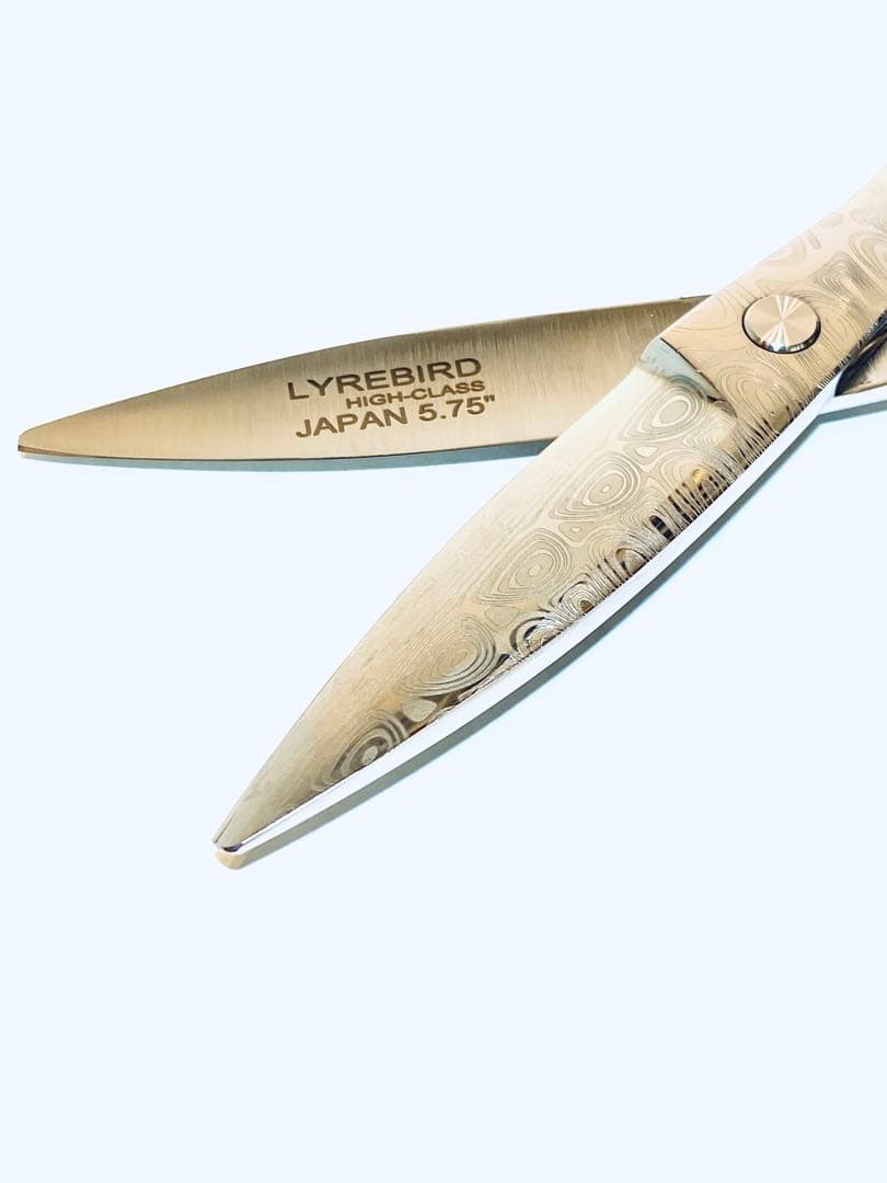 5.75インチ ダマスカス柄 スライドシザー Bベア 理容 美容 新品 鋏