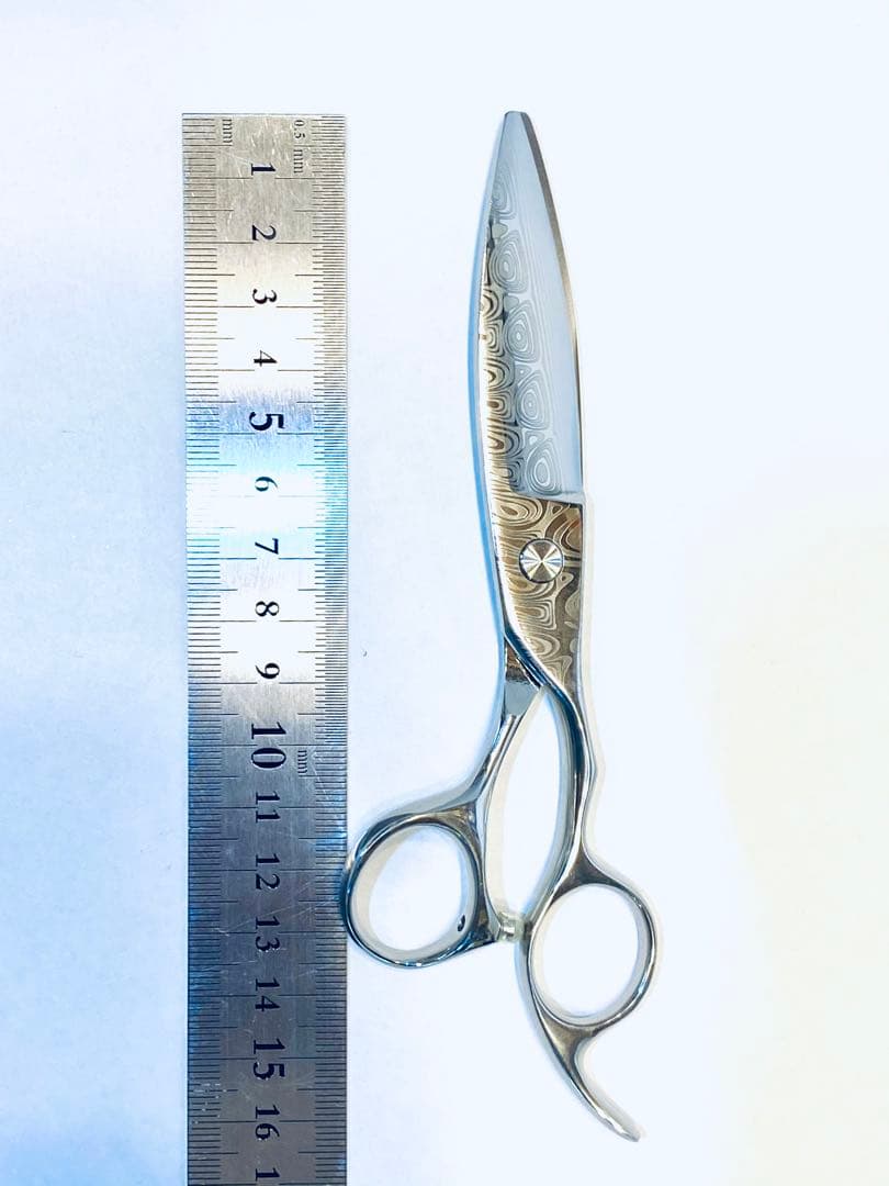 5.75インチ ダマスカス柄 スライドシザー Bベア 理容 美容 新品 鋏