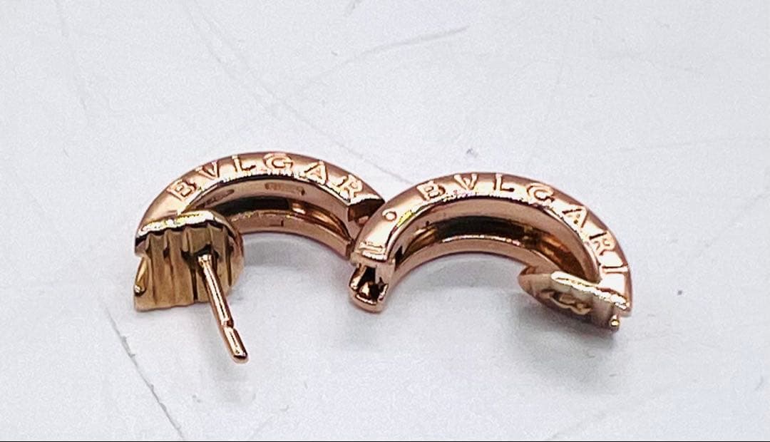 BVLGARI ブルガリ K18PG B-ZERO1 ピアス 4.1g 左耳のみ