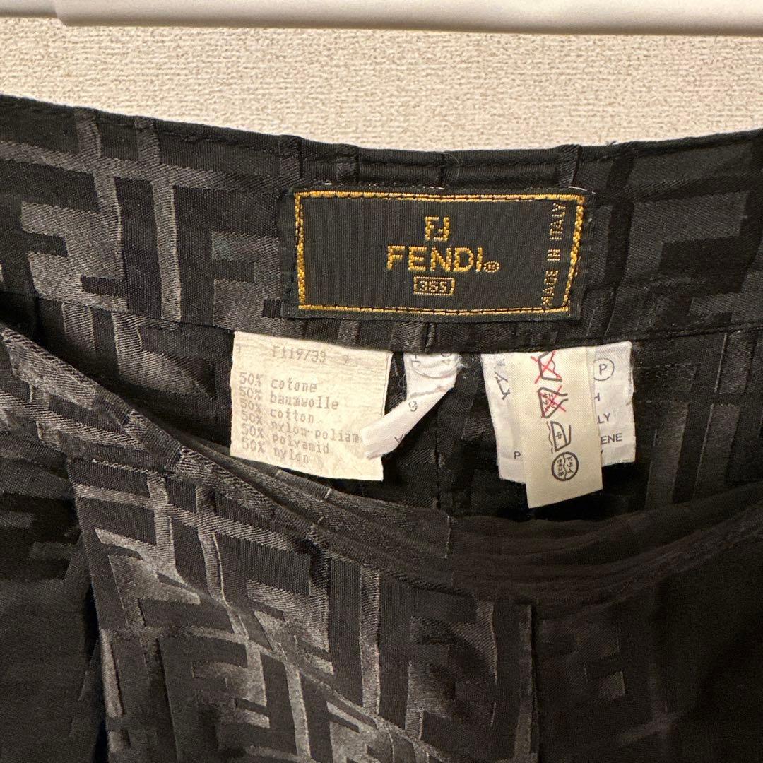 FENDI フェンディ　ズッカ柄　ストレート　パンツ