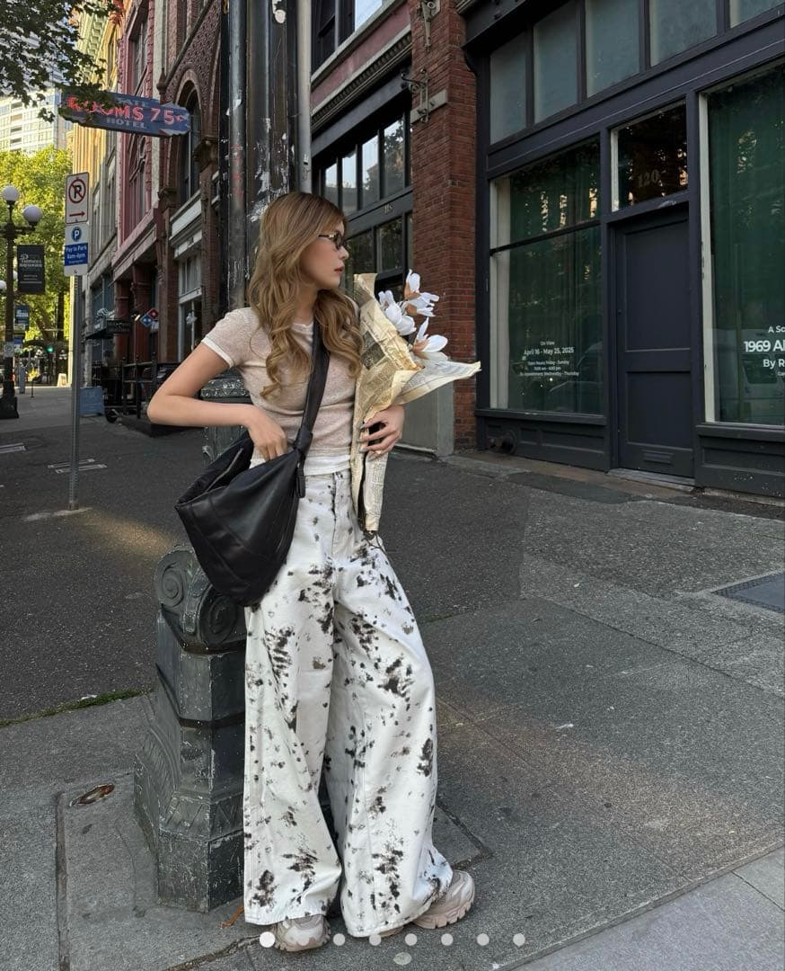 パンツ THE TOE Ios Speckled Denim Pants