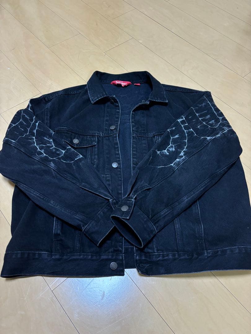 Supreme Shibori Denim TruckerJacket 黒