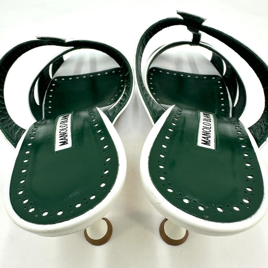 MANOLO BLAHNIK マノロブラニク ミュール NOORAMU ホワイト