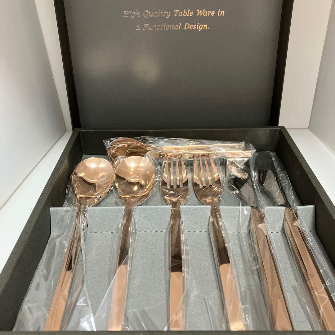 未使用★YAMACO ピンクゴールド カトラリーセット'8pcs