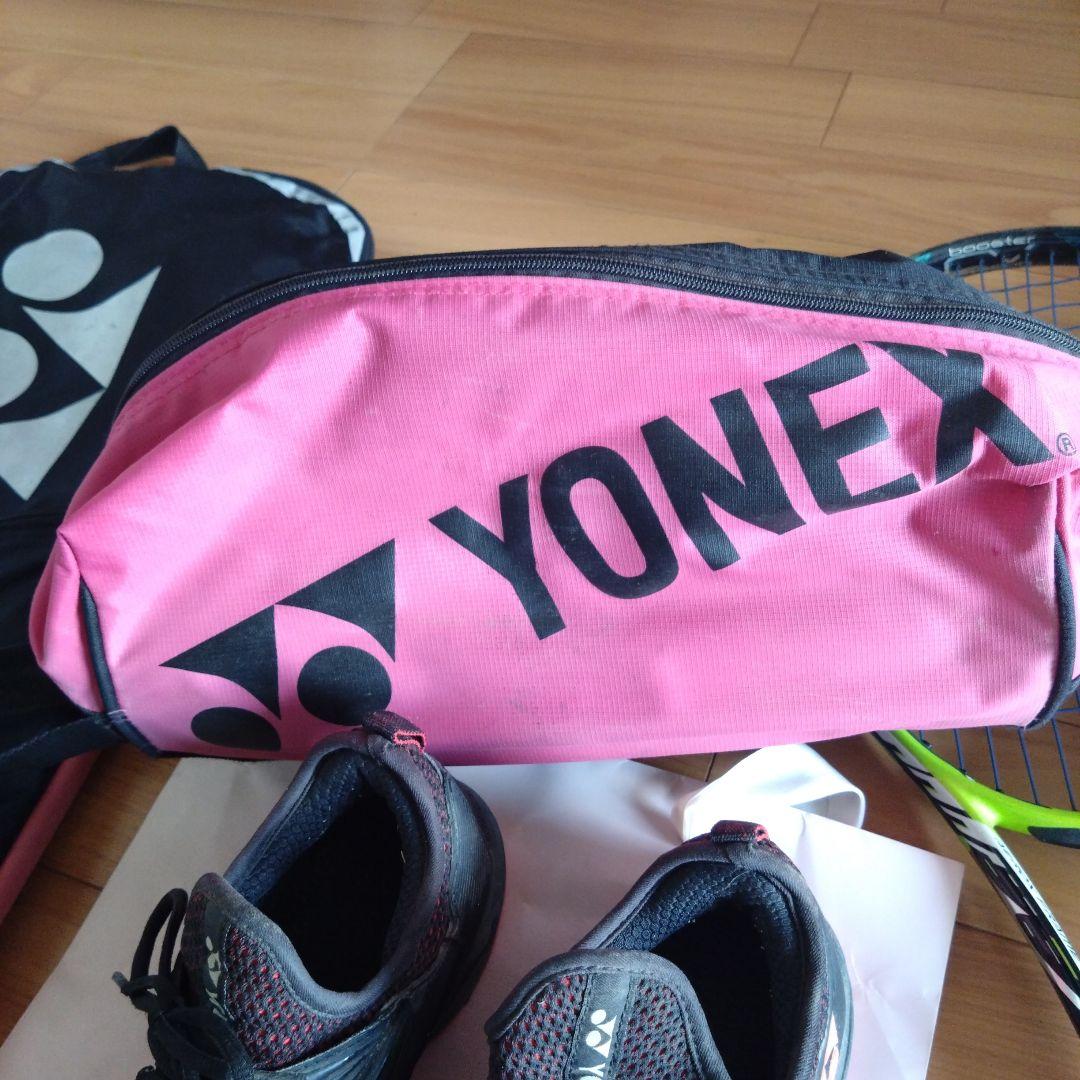 YONEXソフトテニスラケット 4本セット　シューズ　ケース