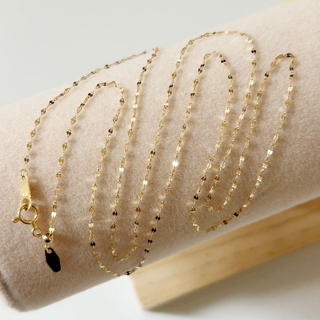 新品 高品質 日本製 K18 ネックレス 60cm アジャスター