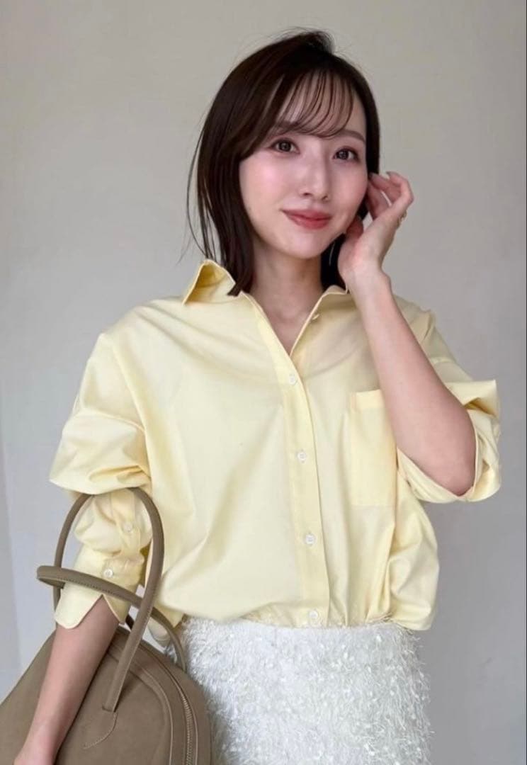 anuans アニュアンス スタンダードシャツ イエロー